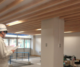 義務教育学校改修工事の様子